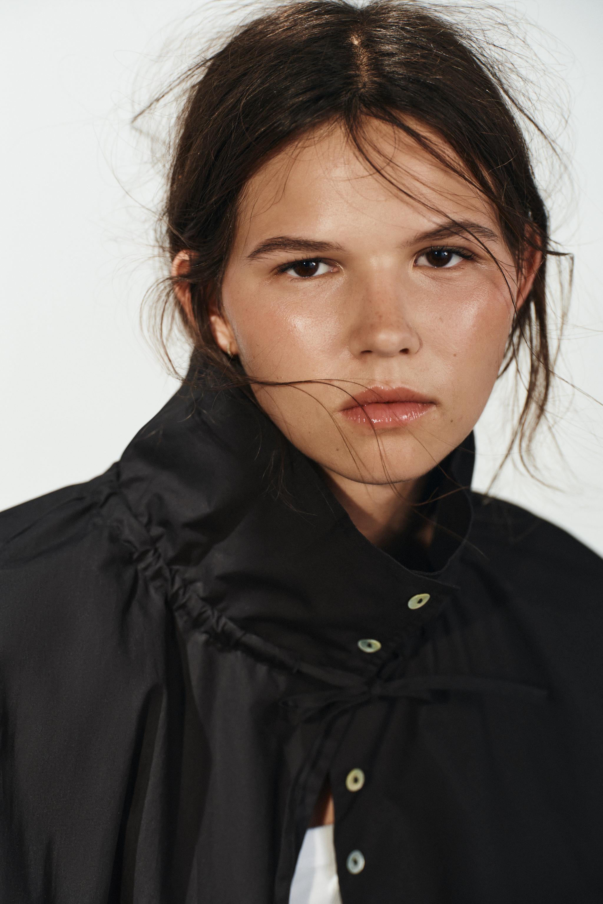 COTTON TIE-DETAIL JACKET